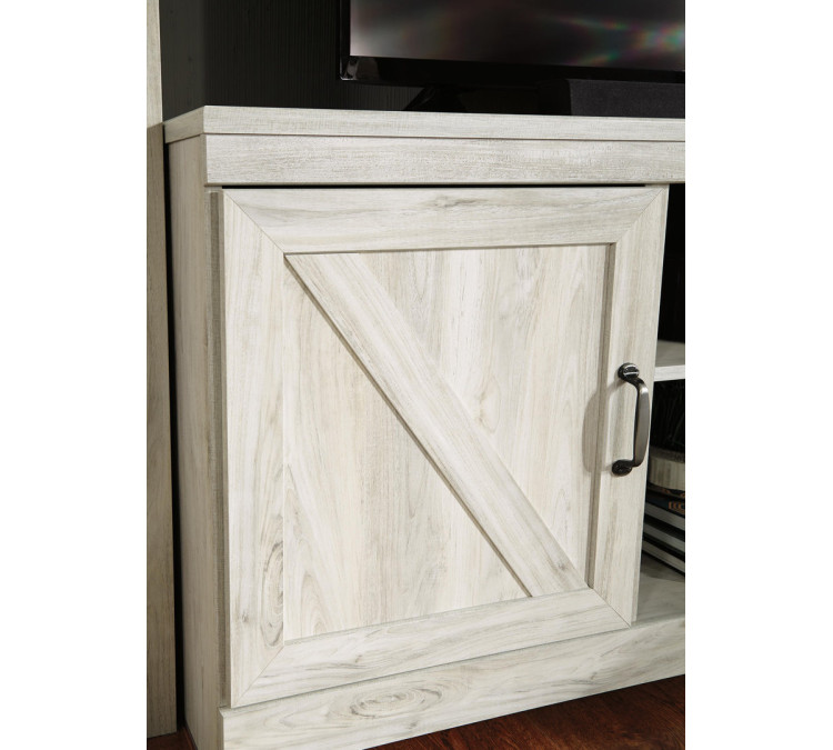 Bellaby 4-Piece Entertainment Center with Electric Fireplace - Whitewash