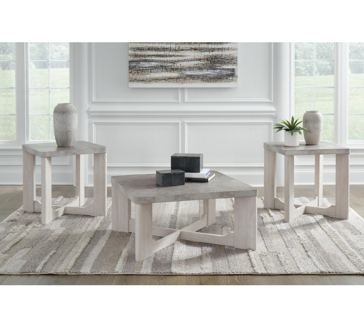 Garnilly Table (Set of 3) - Whitewash