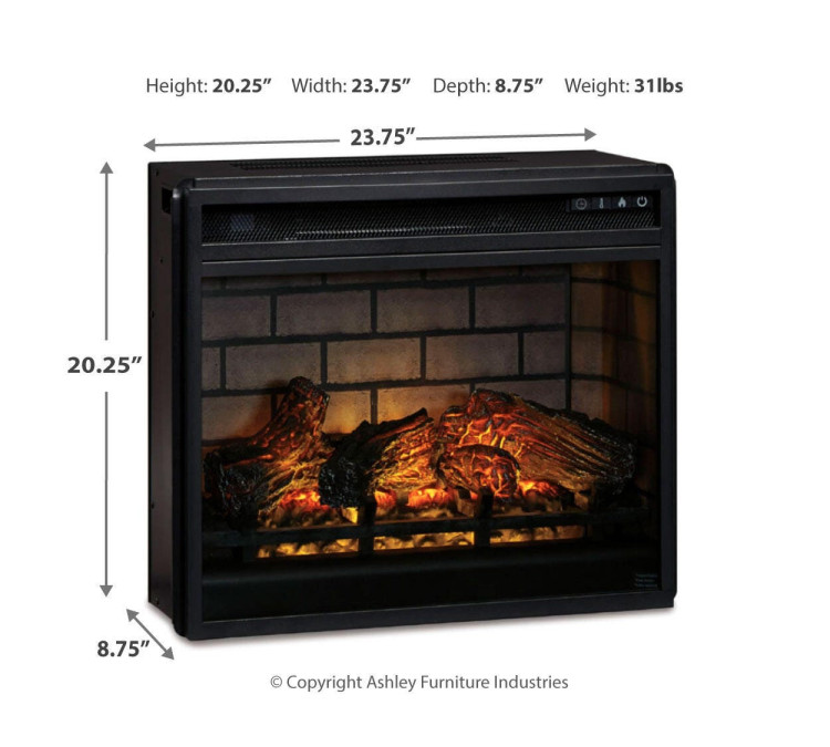 Willowton 4-Piece Entertainment Center with Electric Fireplace - Whitewash