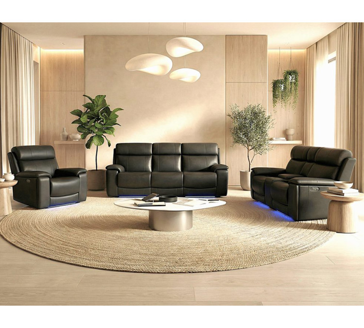 Zenith Power Immersive Audio Reclining Set, Built/In Speakers, Lighting And Vibration