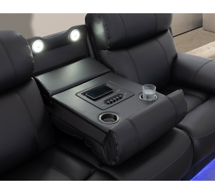 Zenith Power Immersive Audio Reclining Set, Built/In Speakers, Lighting And Vibration